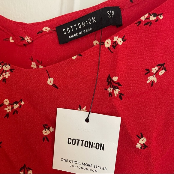 Cotton on tank top, red, size small - Picture 3 of 3